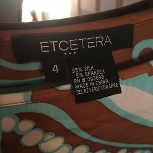 Etcetera Silk mini dress or nice blouse